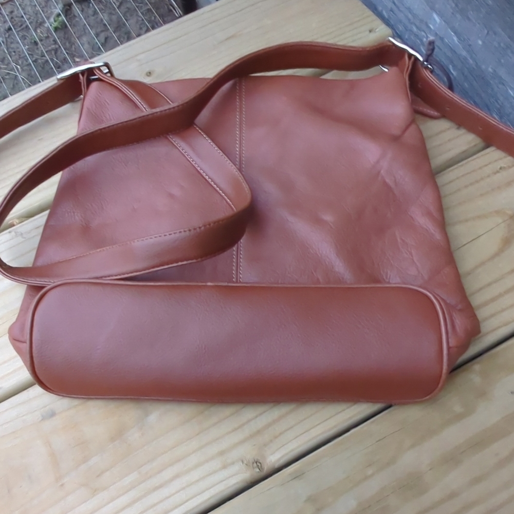 Genuine Leather ๐Natural Pebbled Cross Body/Shoulder Bag NWOT - Picture 4 of 16